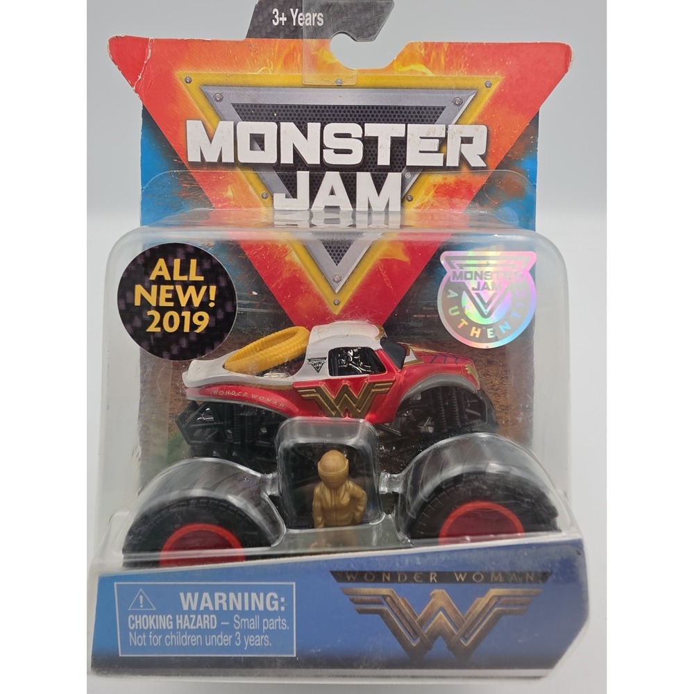 2019 Spin Master Monster Jam Wonder Woman Monster Truck 1/64 Diecast Toy Vehicle